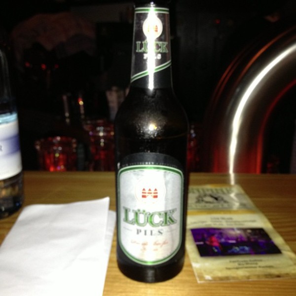 It's good Luck!  The local beer in #lubeck.  Killer show at #tonfink in a magical city